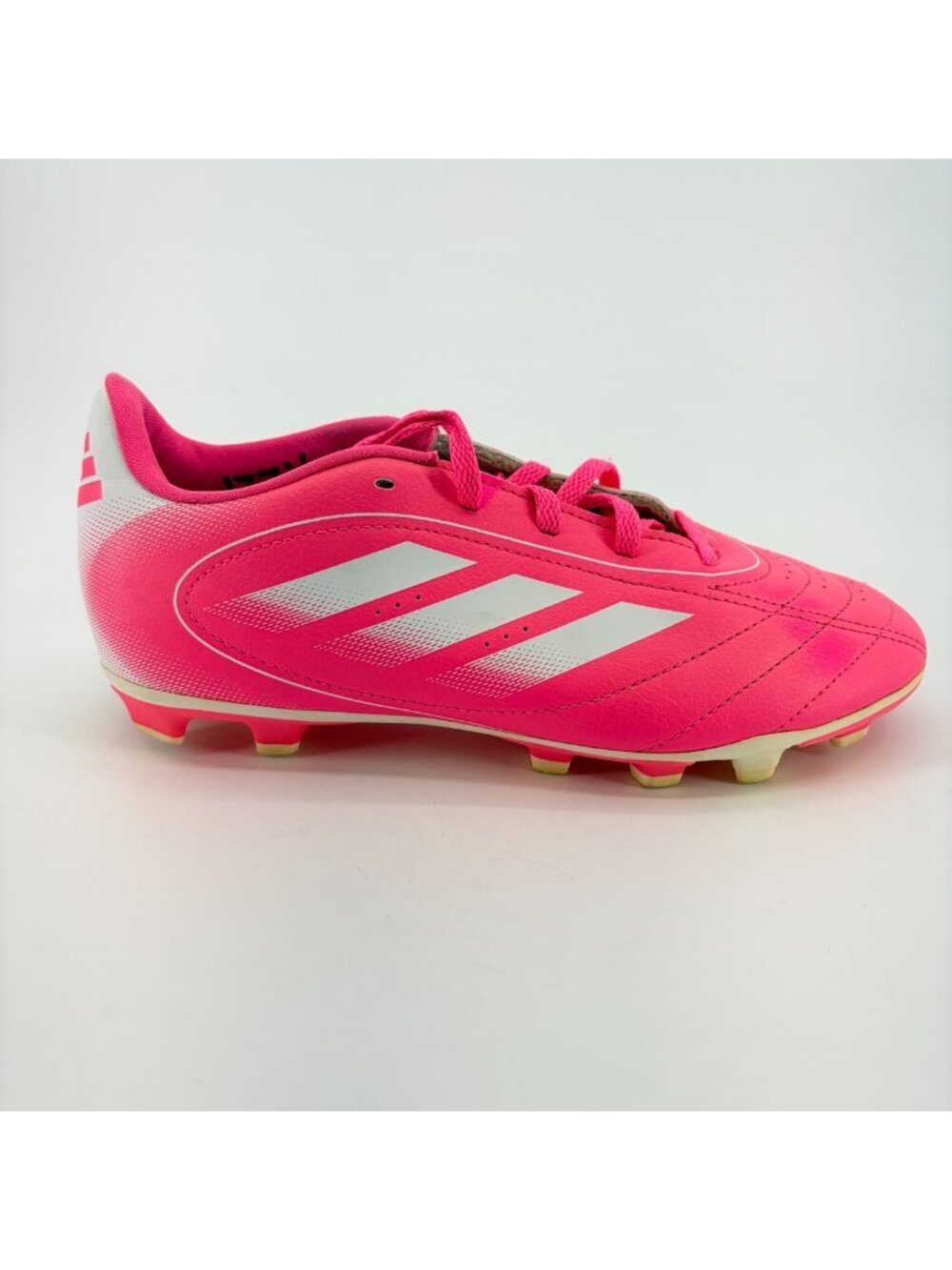 Adidas Goletto IX FG/MG Girls Size 4.5Y Pink White Running Outdoor Soccer Cleats
